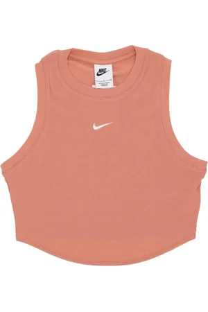 Nike Koszulki, Kobieta, Pomarańczowy, S, Poliester, Essential Rib Crop Tank