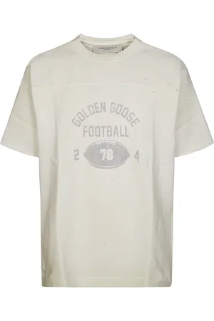 Golden Goose Koszulki, Mężczyzna, Biały, S, Bawełna, Koszulka Vintage Football