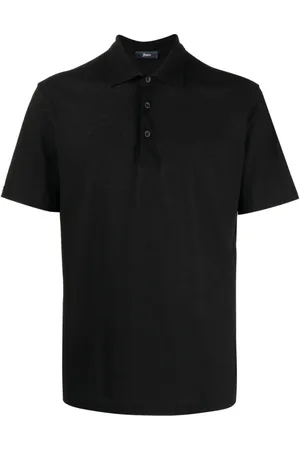 HERNO Koszulki, Mężczyzna, Czarny, 3XL, Bawełna, Koszulka Polo