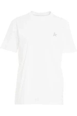 Golden Goose Koszulki, Kobieta, Biały, XS, Bawełna, T-shirt z krótkim rękawem