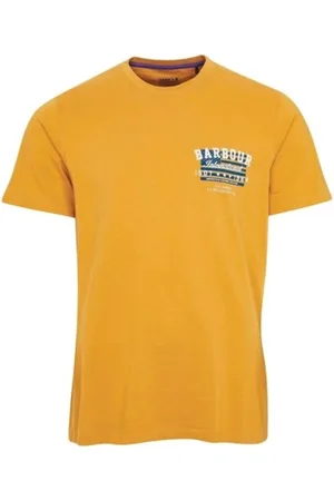 Barbour Koszulki, Mężczyzna, Pomarańczowy, L, Bawełna, T-shirt Reivers inspirowany motocyklami