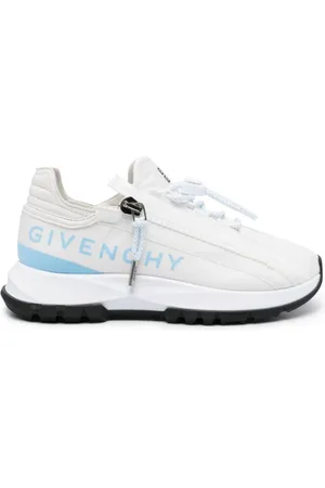 Givenchy Buty, Kobieta, Biały, 37 EU, Skóra, Sznurowane sneakersy z zamkiem