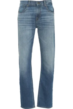7 for all Mankind Jeansy, Mężczyzna, Niebieski, W31, Niebieskie Straight Fit Jeansy