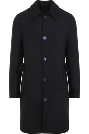 Givenchy Płaszcze, Mężczyzna, Niebieski, M, Wełna, Płaszcz z mieszanki wełny
