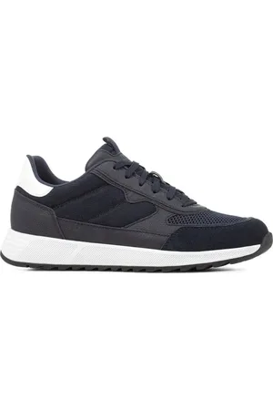Geox Buty, Mężczyzna, Niebieski, 42 EU, Skóra, Sneakersy Molveno
