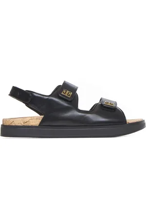 Givenchy Buty, Kobieta, Czarny, 40 EU, Skóra, Czarne skórzane sandały