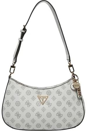 Guess Torebki, Kobieta, Biały, ONE SIZE, Skóra, Torebka Shopper ze złotymi detalami