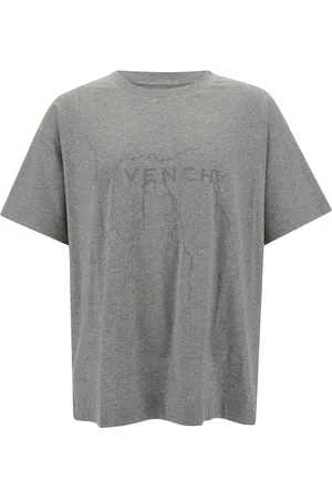 Givenchy Koszulki, Mężczyzna, Szary, M, Bawełna, Boxy T-shirt z krótkim rękawem Fulmine