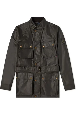 Belstaff Kurtki, Mężczyzna, Zielony, 2XL, Bawełna, Kurtka Trialmaster