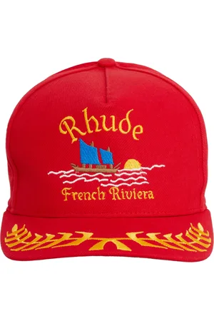 Rhude Akcesoria, unisex, Czerwony, ONE SIZE, Żeglarski Kapelusz Nautical