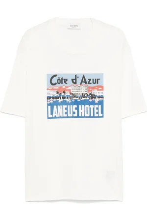 LANEUS Koszulki, Mężczyzna, Biały, M, Białe T-shirty i Pola