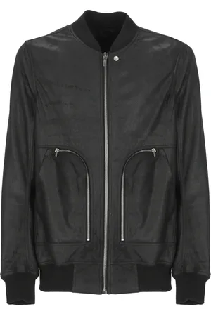 Rick Owens Kurtki, Mężczyzna, Czarny, L, Skóra, Kurtka Bomberka Bauhaus Flight