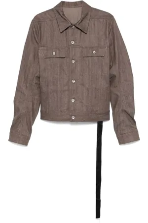Rick Owens Kurtki, Mężczyzna, brązowy, L, Denim, Denimowa kurtka typu trucker