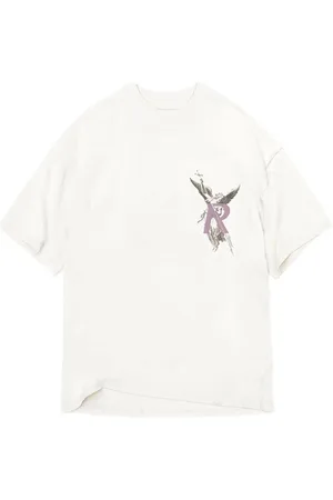 Represent Koszulki, Mężczyzna, Biały, L, Bawełna, Oversized T-shirt z bawełny z motywem Archanioła