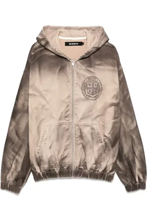MISBHV Bluzy, Mężczyzna, Beżowy, M, Front Zip Sweater