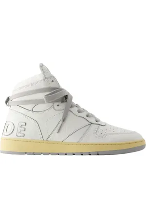 Rhude Buty, Mężczyzna, Biały, 40 EU, Skóra, Skórzane Sneakersy Hi-Top