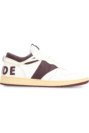 Rhude Buty, Mężczyzna, Biały, 44 EU, Skóra, Vintage Skórzane Sneakersy Low-Top