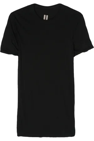 Rick Owens Koszulki, Mężczyzna, Czarny, L, Bawełna, Bawełniany T-shirt z Krótkim Rękawem