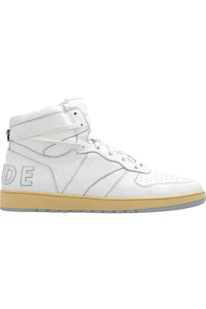 Rhude Buty, Mężczyzna, Biały, 40 EU, Skóra, Białe skórzane sneakersy sportowe