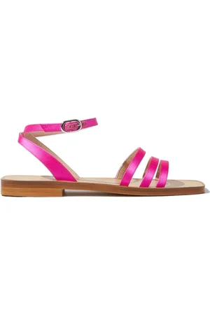 Scarosso Buty, Kobieta, Różowy, 37 1/2 EU, Skóra, Sandały Sarah Silk na Pasku wokół Kostki