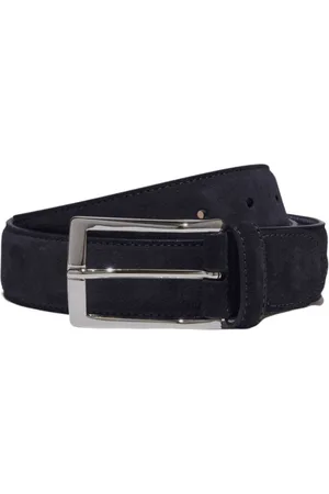 Scarosso Akcesoria, Mężczyzna, Niebieski, 95 CM, Skóra, Cintura Blu Classica Belt