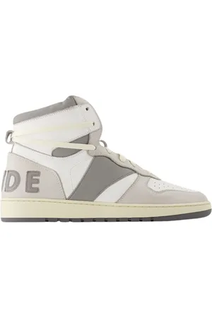 Rhude Buty, Mężczyzna, Biały, 41 EU, Skóra, Skórzane Sneakersy Hi-Top