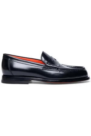 santoni Buty, Kobieta, Czarny, 37 EU, Skóra, Wsuwane płaskie mokasyny