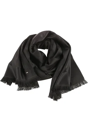 Saint Laurent Akcesoria, Kobieta, Czarny, ONE SIZE, Wełna, Echarpe YSL Random B Scarf