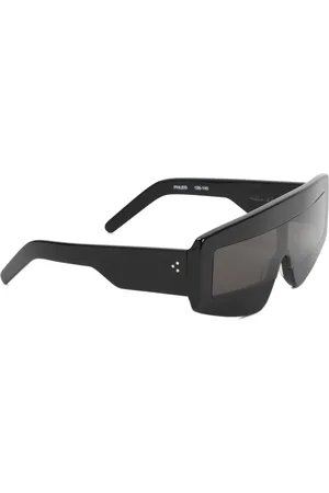 Rick Owens Akcesoria, Mężczyzna, Czarny, ONE SIZE, Nylon, Okulary przeciwsłoneczne Shield z przyciemnianymi szkłami