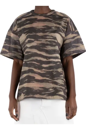 Jil Sander Koszulki, Kobieta, brązowy, M, T-shirt z Tygrysem z Bawełny