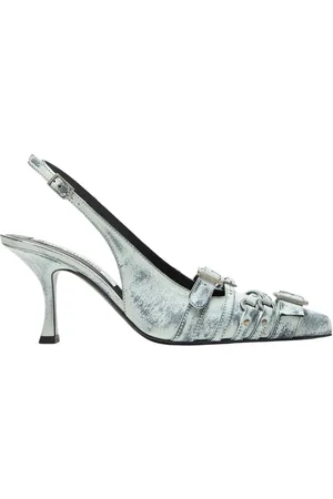 Acne Studios Buty, Kobieta, Wielobarwność, 40 EU, Skórzane Slingbacks w Białym/Czarnym