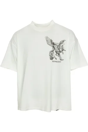Represent Koszulki, Mężczyzna, Biały, M, Bawełna, Koszulka Elegancja w Ruchu