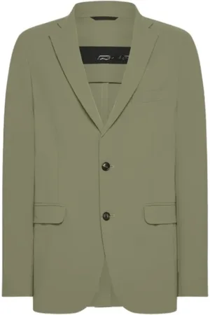 RRD Kurtki, Mężczyzna, Zielony, L, Kurtka Slim Fit z kołnierzem typu Rever