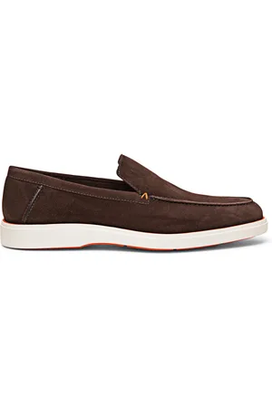 santoni Buty, Mężczyzna, brązowy, 40 1/2 EU, Zamsz, Zamszowe mokasyny