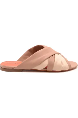 santoni Buty, Kobieta, brązowy, 36 EU, Skóra, Stylowe płaskie sandały