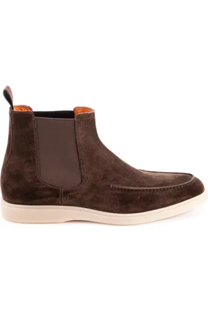 santoni Buty, Mężczyzna, brązowy, 44 EU, Zamsz, Zamszowe botki Chelsea