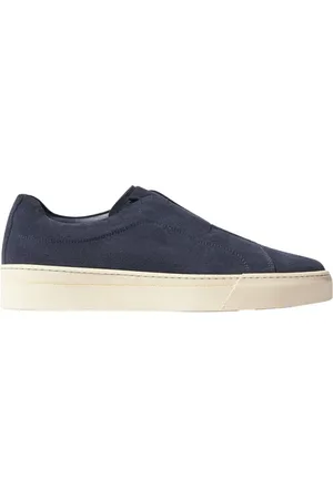 Scarosso Buty, Mężczyzna, Niebieski, 46 EU, Zamsz, Wsuwane sneakersy z niebieskiego zamszu