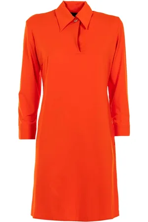 RRD Sukienki, Kobieta, Pomarańczowy, S, Sukienka koszulowa Short Oxford Polo Lady