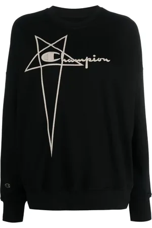Rick Owens Bluzy, Kobieta, Czarny, XS, Bawełna, Czarna Bluza z Logo