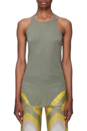 Rick Owens Koszulki, Kobieta, Zielony, 2XS, Bawełna, Stylowy Top Bez Rękawów