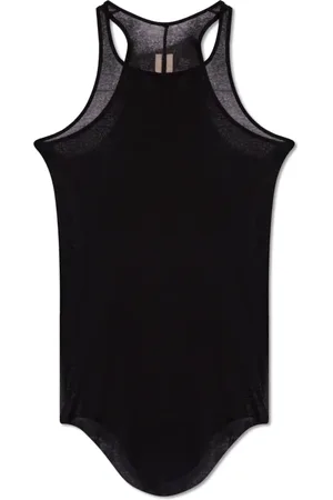 Rick Owens Koszulki, Kobieta, Czarny, 2XS, Bawełna, Rib Tank Top
