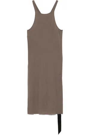 Rick Owens Sukienki, Kobieta, Szary, XS, Bawełna, Krótka sukienka z wycięciem typu racerback