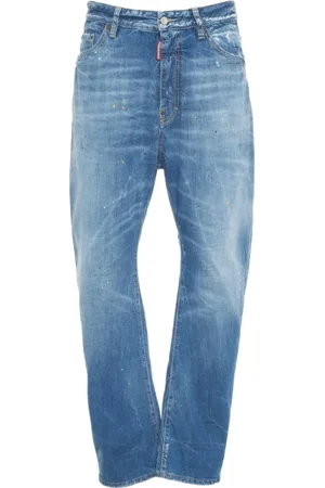 Dsquared2 Jeansy, Mężczyzna, Niebieski, M, Niebieskie Rozciągnięte Dżinsy