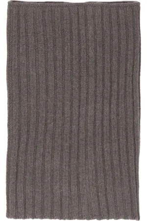 Rick Owens Akcesoria, Kobieta, Szary, ONE SIZE, Kaszmir, Szal okrągły z dzianiny prążkowanej