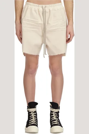 Rick Owens Szorty, Mężczyzna, Biały, M, Naturalne szorty Bermuda Boxer
