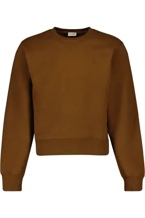 Saint Laurent Bluzy, Mężczyzna, brązowy, M, Bawełna, Bawełniana Bluza