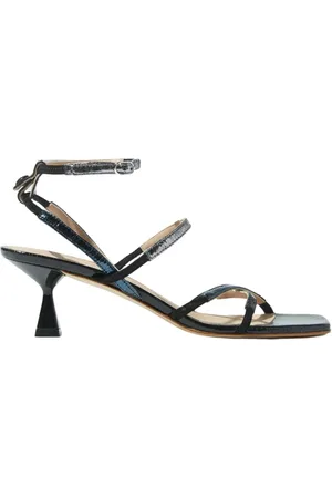 Scarosso Buty, Kobieta, Czarny, 37 EU, Skóra, Eleganckie Sandały Uwodzicielskie