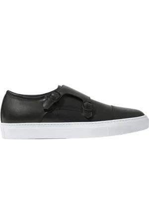 Scarosso Buty, Mężczyzna, Czarny, 43 1/2 EU, Skóra, Fabio Monkstrap Sneakers