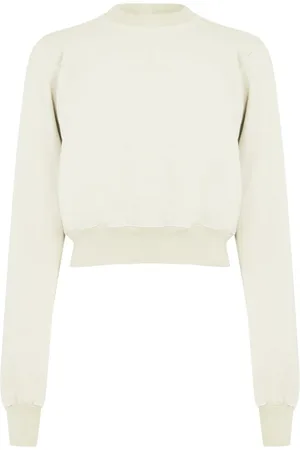 Rick Owens Bluzy, Kobieta, Szary, M, Bawełna, Krótka bluza Pearl