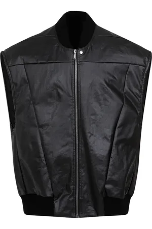 Rick Owens Kurtki, Mężczyzna, Czarny, M, Denim, Jumbo Flight Denim Vest
